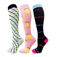 1/3/6/7 Pairs Compression Socks for Women&Men (20-30mmHg)- Best for Running,Travel,Cycling,Pregnant,Nurse, Edema