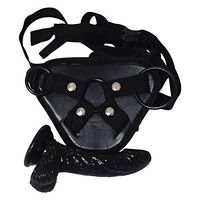 Beginner 6 inch Strapon Massaging Smooth Creative Supplies Pretty Toys (Black)