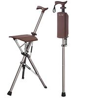 Step2Gold Ta-Da Chair Foldable Chair & Cane Stick (Brown)
