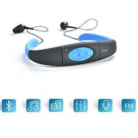 MP3 Player Earbuds for Sport, elecfan 8GB Memory Waterproof Neckband Earphone MP3 Player Earphone Comfortable Sports in-Ear Earbud Headphone for Gym Running Riding Hiking Cycling Walking - Black/Blue