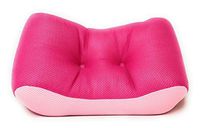 Memory Foam Lumbar Support Cushion - Back Support Pillow with Ergonomic Design for Comfort, Pain Ease, Back Protection and Postural Improvement - Office, Car, Chair (Pink, Small 15”x8”x5.5”)