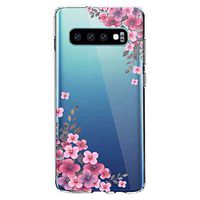 Compatible for Samsung Galaxy S10E Case,Ultra Thin Floral Series Art Design Soft Flexible Silicone Crystal Clear Transparent Shell Shockproof Protective case Anti-Yellowing Bumper Cover (2)