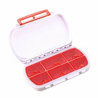 ORYOUGO Daily Medicine Organizer Box 6 Compartments Portable Vitamin Pill Case for Traveling
