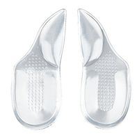 1 Pair Silica Gel Arch Support Cushion Pads Women High-Heel Shoe Insoles Inserts - 5 Colors - Clear, 9mmx12cm