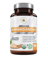 Organic Ashwagandha Capsules 1500mg, 100% Pure Ashwaganda Root Powder & Black Pepper Extract, Anti Anxiety Herbal Supplement, Natural Stress Relief, Adrenal & Thyroid Support Pills for Women & Men