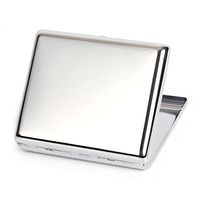 Pure Copper Metal Cigarette Case Holder Box Cardcase Holds 20 Cigarettes for 100's Cigarettes (Silver)