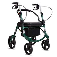 Medical Drive Walking Aids, Walking Aids 4 Wheels Portable, Compact Rollator Petite Walker Double Brake System, Used for Seniors Walking,Green
