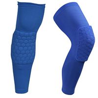 Sport Safety Football Volleyball Basketball KneePads Tape Elbow Tactical Knee Pads Calf Support Honeycomb Knees ProtectGear breathable Honey Two Pieces/One Pair (Blue, S)