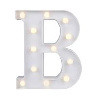 YANROO Marquee Letter Lights Number Light Arabic Alphabet Letters Light, Decorative LED Numerals Sign for Wall Decoration,Home Party,Bar,Wedding Decor Birthday Battery Operated (B)