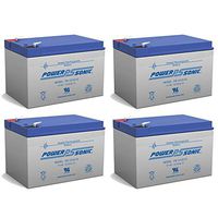 Power-Sonic 12V 12Ah F2 Wheelchair Scooter Battery Replaces Panasonic LC-RA1212P - 4 Pack