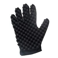 Leoie Curling Mold Curly Hair Gloves Wave Barber Hair Brush Sponge Gloves Right hand