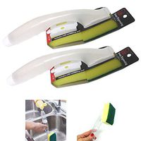 2 Soap Dispenser Scrubber Dish Wand Brush Scrub Refill Washing Potts Pan Kitchen