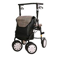 Standard Walkers Walker Folding Lightweight Wheelchair Roller Assist Elderly Portable Shopping Cart Height-Adjustable Four-Wheel Drive (Color : A, Size : 83.55570cm)