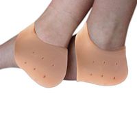 TrendBox 1 Pair Silicone Gel Sleeve Breathable Heel Support Foot Protector Plantar Fasciitis Cushion (Skin Color)