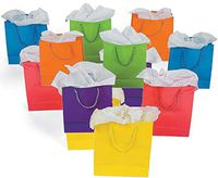 Fun Express Medium Neon Gift Bags, 4-Dozen, 9-Inch Tall