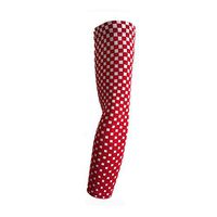 1 Pair Flexible Basketball Arm Sleeves UV Sun Protector Volleyball Running Riding Arm Warmers Compression Sleeves,Red,XL