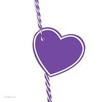 Andaz Press Heart Gift Tags, Solid, Blank, Purple, 30-Pack