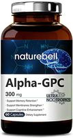 NatureBell Alpha GPC 300mg, 60 Capsules, Supports Memory Retention and Cognitive Function, Non-GMO, Gluten-Free, Made in USA