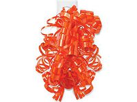 Twelve (12) Orange Curly Bows - Dazzling Vivid Gift Bows Elegant Bouncy Easy