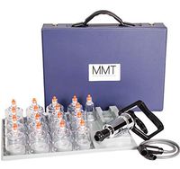 MMT 17 Cup Plastic Professional Cupping Therapy Set w/Pump Gun and Extension Tube