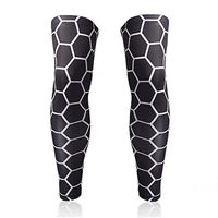 Compression Knee Sleeves Leg Socks Support for Running, Basketball & Court Sports- Helps Improve Circulation, Soothes Muscles and Wicks Away Moisture (1 Pair) (Black1, XXL)