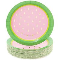 Watermelon Party Plates for Summer Celebrations (48 Pack)