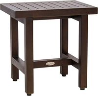 AquaTeak Patented 18" Spa Lotus Mocha Teak Shower Bench