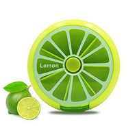 LazyMe Weekly Pill Box, Pocket Size 7 Compartments Large Medicine Organizer (Green)