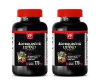 Stress Relief Vitamins - ASHWAGANDHA Extract Complex 770MG with Astragalus PANAX Ginseng MACA Root - ashwagandha Supplement - 2 Bottles 120 Capsules