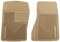 Husky Liners 51073 Semi-Custom Fit Heavy Duty Rubber Front Floor Mat - Pack of 2, Tan by Husky Liners