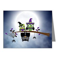 Note Card Little Spooky Vampire Owl with Friends