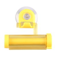 Matefield Toothpaste Squeezer Creative Sucker Hanging Rolling Toothpaste Dispenser Tube Facial Cleanser Toothpaste Manual Dispenser Bathroom Gadget (Yellow)
