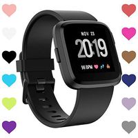 CreateGreat Bands Compatible with Fitbit Versa, Silicone Adjustable Replacement Wristband for Fitbit Versa Smart Watch Heart Rate Fitness Wristband Small Large