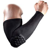 Anetory Sports Padded Elbow Honeycomb Arm Sleeves for Basketball Football Volleyball Youth & Adult Size Pads