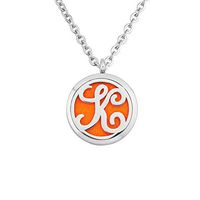 Cory Keyes 30mm A-Z Letter Alphabet Initial Essential Oil Diffuser Aromatherapy Locket Necklace (K)