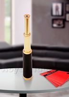 Brass Designer Binocular 9" With Leather Case Telescope Marine Nautical Antique Brass Pirate Spyglass Vintage Scope