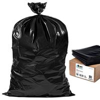 Plasticplace Contractor Trash Bags 33 Gallon - 3.0 Mil, Black Heavy Duty Garbage Bag 33” x 39” (50 Count)