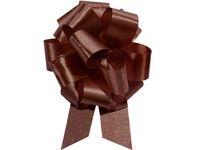CHOCOLATE Flora Satin 5.5" Pull Bow5.5" - 20 loops -100% Polypropylene 2 unit, 50 pack per unit.