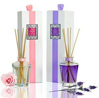 Manu Home Spring Diffuser Sets ~ Made with Relaxing Aromatherapy Oils ~ Helps Relieve Stress & Anxiety! Ready to Gift ~ Lavender & Rose Scents~ Made in The USA~