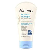 Aveeno Eczema Therapy Daily Moisturizing Cream for Sensitive Skin, Soothing Lotion with Colloidal Oatmeal for Dry, Itchy, and Irritated Skin, Steroid-Free and Fragrance-Free, 5 oz