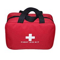 PAXLamb Folding First Aid Bag Empty First Aid Tote Medical Storage Bag Red Foldable Bag for Emergency First Aid Kits First Aid Kit Empty (Red with Size 9.8x7.1x3.1Inch)