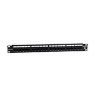 Hellermann Tyton PP110C624 Category 6 Universal 24 Port Patch Panel, 1U, Black
