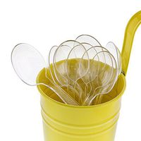 CiboWares Heavy Weight Clear Plastic Soup Spoons, Case of 1000