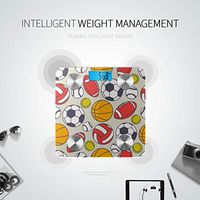 Bluetooth Smart Weight Digital Scale Cartoon Cute Doodle Comic Round Ball Digital Body Analyzer Scale Body Fat Composition Monitor Analyzer with Smartphone App for Body Management-396 Lbs