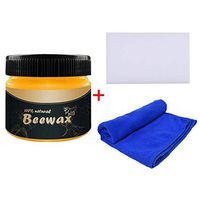 Wood Seasoning Beewax - Traditional Beeswax Polish For Wood & Furniture, All-Purpose Beewax For Wood Cleaner And Polish Wipes-Furniture Care Multipurpose Natural Beeswax(Rag+85g+Sponge)