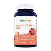 Iron Glycinate 28mg 200 Capsules (Non-GMO) Support Athletes, Red Blood Cell Formation, Hemoglobin Production, Menstrual and Energy - Non-Constipating Form of Iron