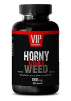 Testosterone Booster Enhancement - Horny Goat Weed 1000MG - Natural Complex - Horny Goat Weed Capsules - 1 Bottle (60 Capsules)