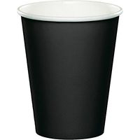 48 Black Premium 9oz Hot/Cold Cups Bulk Party Supply Wedding Shower Birthday Anniversary
