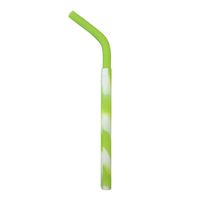Silicone Drinking Straws Set Reusable Soft Safe Food-Grade Silicone Adults and Kids for Smoothies and Shakes Heat Resistant for Coffee and Tea (Green)