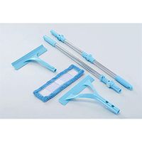 JJYPY Glass Wiper- Squeegee Glass Cleaner, Household Cleaning, High-Rise, Window, Telescopic Rod, Cleaning, Glass, Scraping Artifact (Color : Blue)